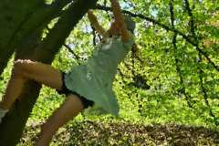 Stammheim Castle Park Cologne - Girl climbs in a tree .. 04